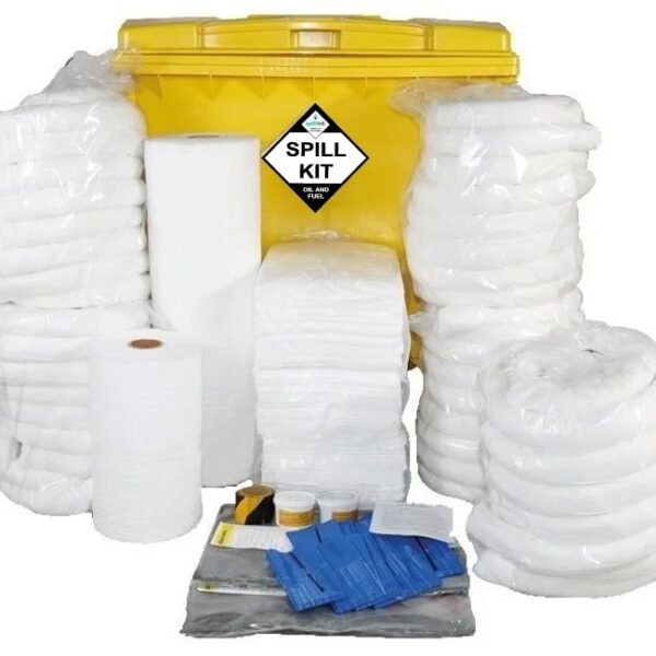 Spilltek 1100lite oil & fuel spill kit in wheeled bin