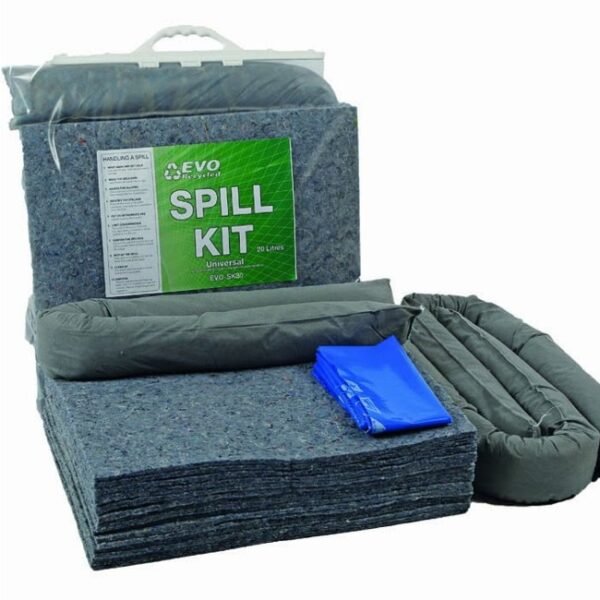 spilltek astraspill fentex evo recycled universal spill kit 30 litre clip top bag