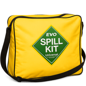 Spilltek evo recycled 50lite spill kit universal spill kit in yellow polyethylene shoulder bag complete kit