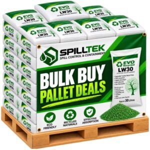 Spilltek bulk buy pallet deals of Evo Recycled LW30 recycled wood fibre absorbent
