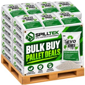 Spilltek bulk buy pallet deals of Evo Dri recycled gypsum absorbent