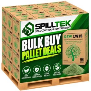 Evo recycled LW15 wood fibre absorbent in 15-lire boxes. 88 box pallet deal