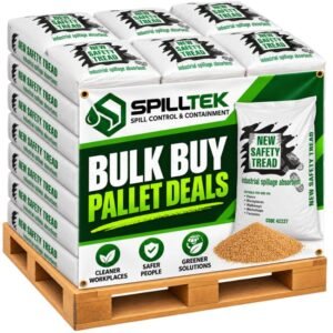 Spilltek bulk buy pallet deals of New Safety Tread 30-bags of loose absorbent and granules