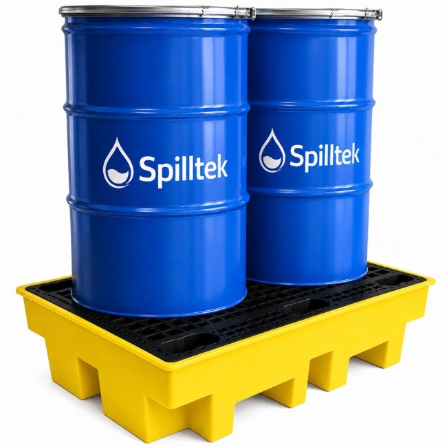 Spilltek Hazstor Romold BP2 2 drum spill pallet yellow