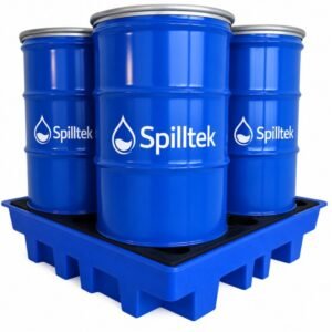 Spilltek Hazstor Romold BP4L 4 drum spill pallet blue