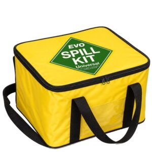 Spilltek evo recycled 35-lite spill kit universal spill kit in yellow polyethylene cube bag complete kit