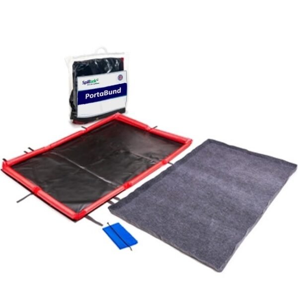 Spilltek PortaBund large portable spill bund to contain oil and fluid spills from plant, equipment and machinery