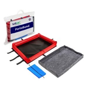 Spilltek PortaBund small portable spill bund to contain oil and fluid spills from plant, equipment and machinery