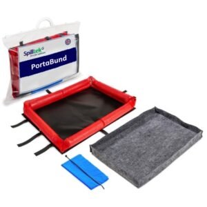 Spilltek PortaBund small portable spill bund to contain oil and fluid spills from plant, equipment and machinery