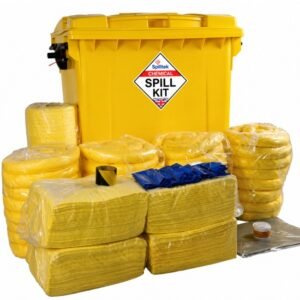 Spilltek chemical spill kit in 800litre wheeled bin