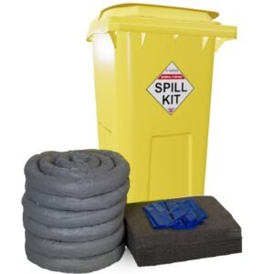 spilltek 120 litre general purpose maintenance spill kit in 120 litre wheelie bin complete kit - GSK120