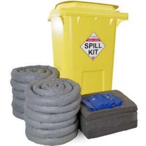 spilltek 240 litre general purpose maintenance spill kit in 240 litre wheelie bin complete kit - GSK240