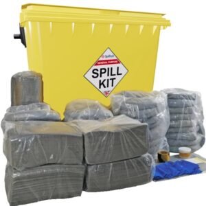spilltek 800 litre general purpose maintenance spill kit in 800 litre wheelie bin complete kit - GSK660
