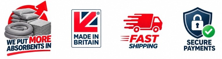 We put more absorbents in our spill kits. Made-in-Britain, Fast Delivery and secure payments
