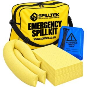 Spilltek 50lite chemical spill kit in polyethylene shoulder bag complete kit
