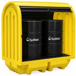 Hazstor 2 drum Hard Covered Spill Pallet
