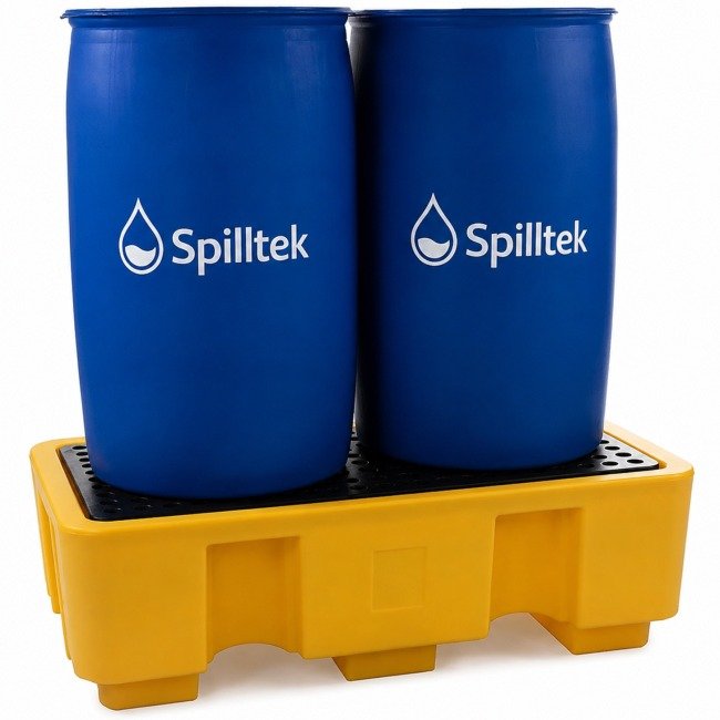 Spilltek Hazstor 2 drum spill pallet yellow