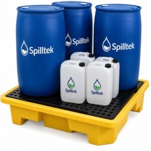 Spilltek Hazstor 4 drum spill pallet yellow
