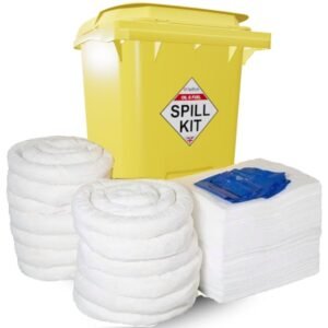 spilltek 360 litre oil and fuel spill kit in 360 litre wheelie bin complete kit - OSK360