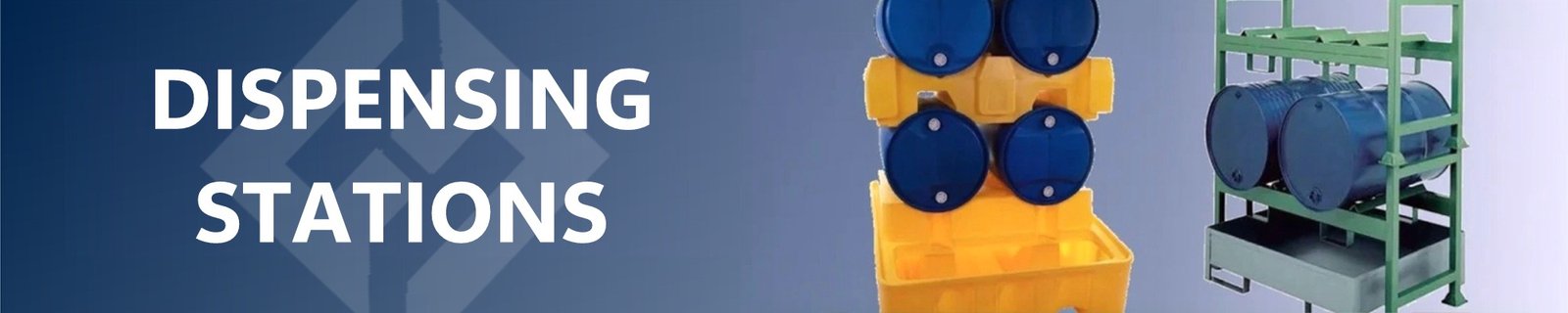 Horizontal drum storage rack and bunds