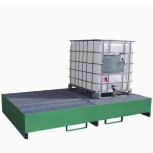 Hazstore double steel IBC spill pallet green