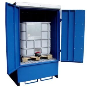 Hazstor steel ibc storage unit with door