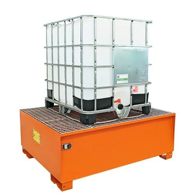 Justrite Steel Single IBC Spill Pallet