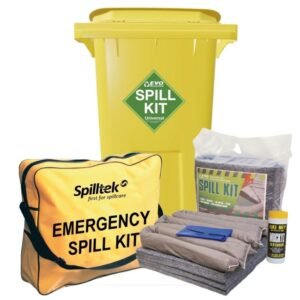 Spilltek 360litre Evo Recycled Universal Spill Kit Complete kit in wheeled bin