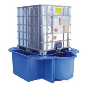 Hazstor Safespill single ibc spill pallet with dispensing facility