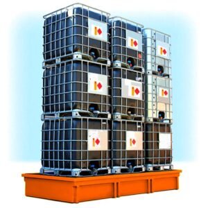 Hazstor safespill triple ibc spill pallet orange