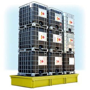 Hazstor safespill triple ibc spill pallet yellow