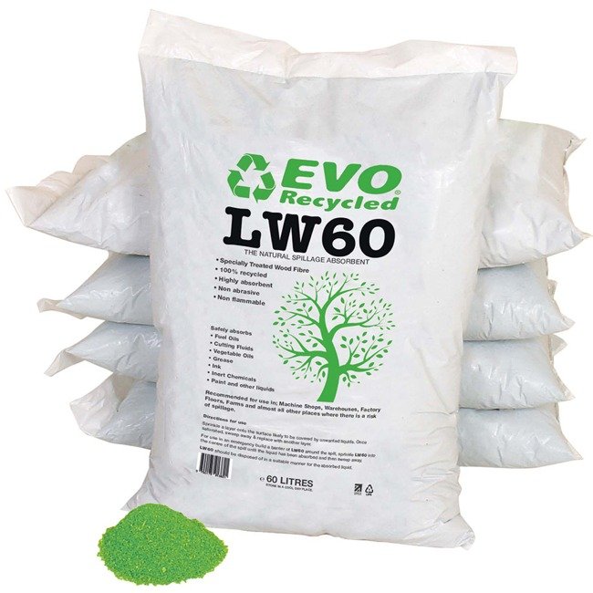 Evo recycled lw60 wood fibre absorbent 60 litre bag