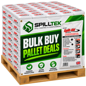 Spilltek bulk buy pallet deals of soill-aid 5-litre pouches. 96 & 196 pouches