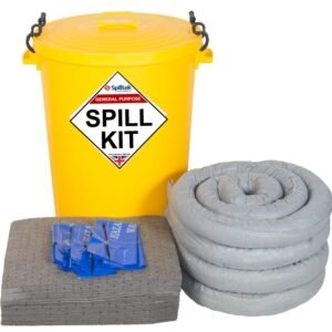 spilltek 90ltr general purpose spill kit in a lidded drum