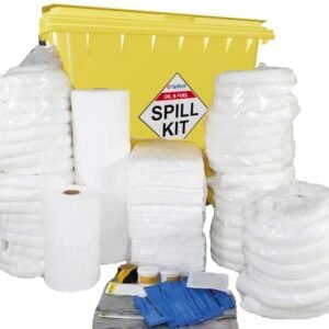 Spilltek 1100lite oil & fuel spill kit in wheeled bin