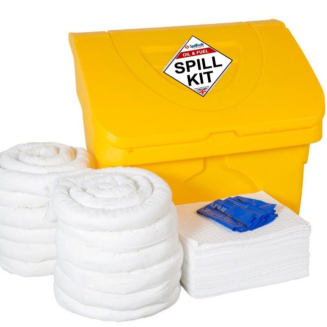 Spilltek 200lite oil & fuel spill kit in polyethylene locker complete kit