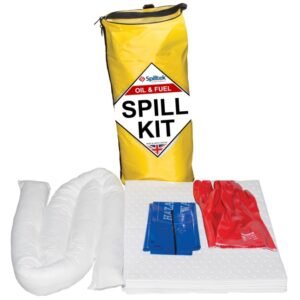 Spilltek 20lite oil & fuel spill kit in pvc cylindrical fork lift truck bag complete kit