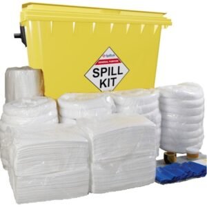 Spilltek 800lite oil & fuel spill kit in wheeled bin