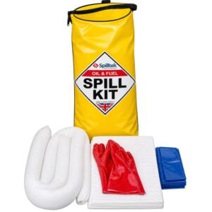 Spilltek 20lite oil & fuel spill kit in pvc cylindrical fork lift truck bag complete kit