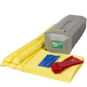 spilltek 40ltr chemical spill kit in a lorry trailer chassis mounted locker