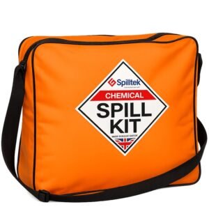 Spilltek 40lite railway spill kit chemical spill kit in orange polyethylene shoulder bag complete kit