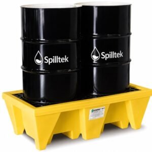 Enpac 4 drum spill pallet with 4 way forklift entry