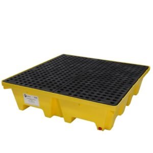 Enpac 4 drum spill pallet with 4 way forklift entry