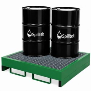 Hazstor 4 drum steel spill pallet green