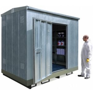 hazstor galvanised chemical coshh store gcs1 single door