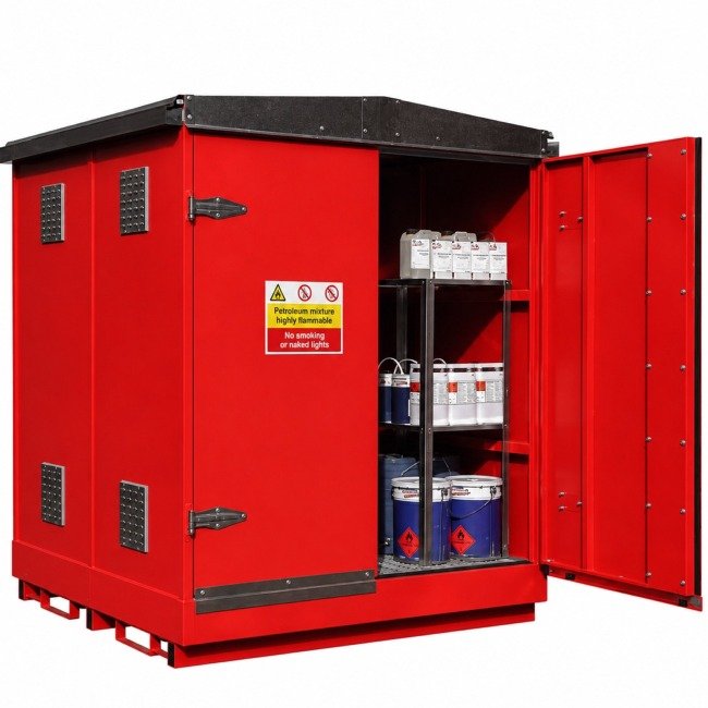 hazstor walk-in chemical coshh store wcs1 red