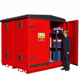 hazstor walk-in chemical coshh store wcs2 red
