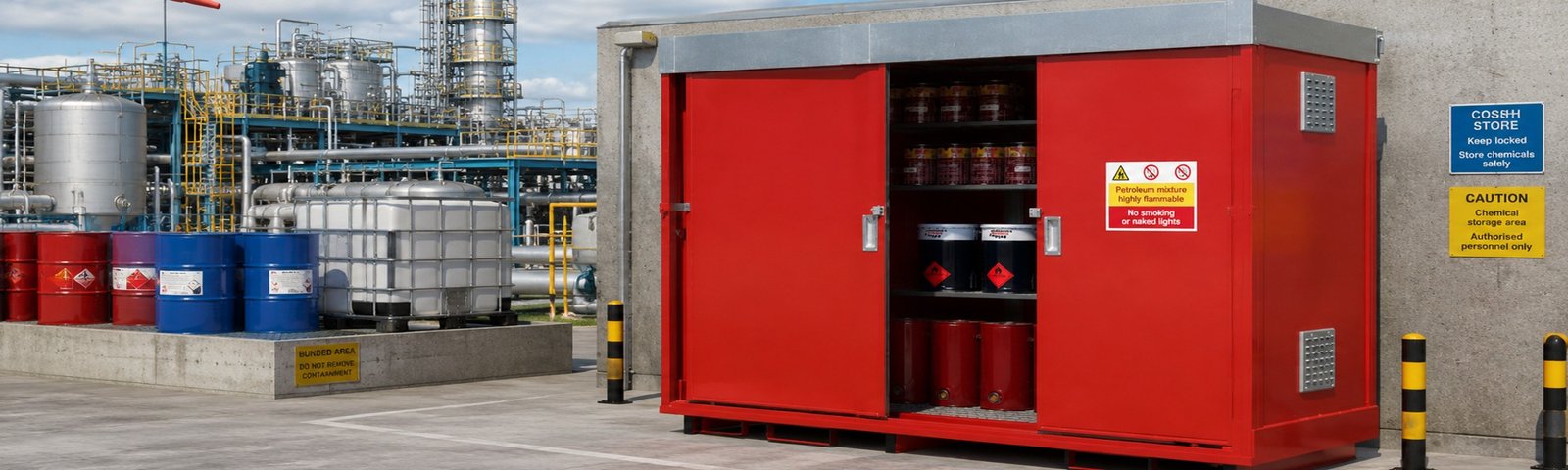 Internal & External coshh stores from Hazstor 7 Armorgard