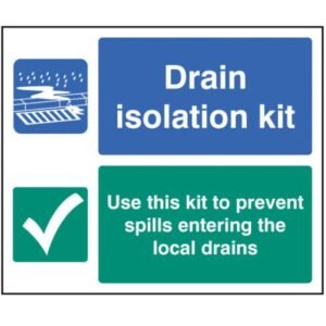 drain protection kit sign