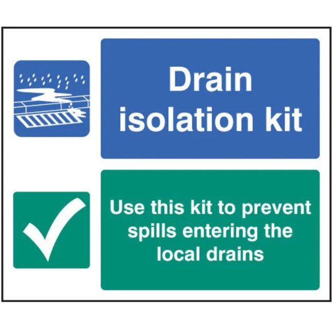 drain protection kit sign